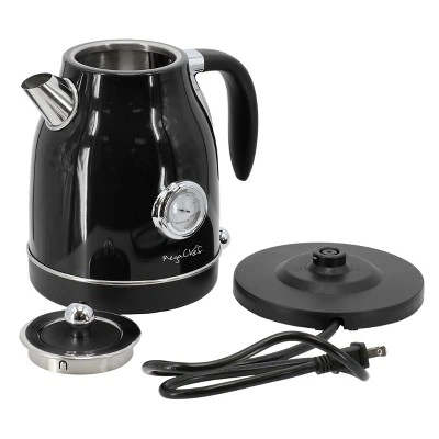 MegaChef 1.8 Quart Electric Tea Kettle And 2 Slice Toaster Combo In Black 2 MegaChef 1.8 Quart Electric Tea Kettle And 2 Slice Toaster Combo In Black - Image 2