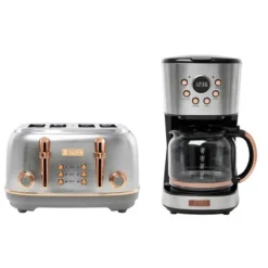 Haden Heritage 4 Slice Wide Slot Stainless Steel Toaster Bundled With 12 Cup Programmable Drip Coffee Maker Coffee Machine, Steel & Copper 11 Haden Heritage 4 Slice Wide Slot Stainless Steel Toaster Bundled With 12 Cup Programmable Drip Coffee Maker Coffee Machine, Steel & Copper -Kitchen Appliances GUEST 6e133d11 b83d 4aac b71f bdc90779f148