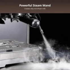 15 Bar Automatic Espresso Coffee Machine Stainless Steel With Grinder And 88 Fluid Ounces Water Tank And Milk Frother 1350W -Kitchen Appliances GUEST 6e5c9d8f 01fb 4ae1 97ab 148af2a5cc57