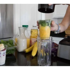 BlendTec Go Jar: 24oz Blender Cup For On-the-Go, Clear & Black, Stainless Steel & Plastic, 3-Year Warranty -Kitchen Appliances GUEST 6e5d869f dc30 4261 9fb4 64bb12dbf162