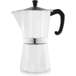 Bellemain 9-Cup Stovetop Espresso Maker – Classic Moka Pot In Elegant White For Rich, Authentic Coffee -Kitchen Appliances GUEST 70105d15 0e41 4949 8f3d c334215e9583