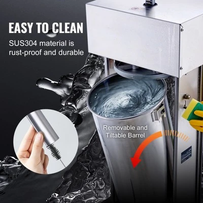 VEVOR Electric Sausage Stuffer, 25 L / 55 LBS Vertical Meat Stuffer, 400W Motor, Stepless Speed Control And Foot Pedal, Silver 6 VEVOR Electric Sausage Stuffer, 25 L / 55 LBS Vertical Meat Stuffer, 400W Motor, Stepless Speed Control And Foot Pedal, Silver - Image 6
