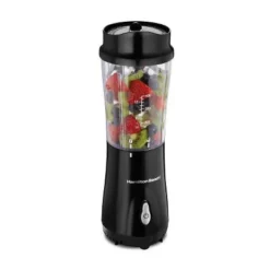 Hamilton Beach SingleServe Blender 51101BV: Portable Personal Blender, 12 Oz Capacity, Dishwasher-Safe, 175 Watts, Black/Gray