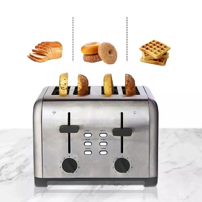 Kenmore 4 Slice Wide Slot Toaster - Stainless Steel: Koolatron, Automatic Shut-Off, 1400W, Bagel & Toasters, 2-Year Warranty 2 Kenmore 4 Slice Wide Slot Toaster - Stainless Steel: Koolatron, Automatic Shut-Off, 1400W, Bagel & Toasters, 2-Year Warranty - Image 2
