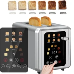 WHALL Toaster 2 Slice, Touch Screen Toasters, Smart Bread Toaster, Stainless Steel Small Toaster, Wide Slots Toaster With Bagel, Home And Kitchen -Kitchen Appliances GUEST 730cf70f 7586 48d9 a79d 16d61b7e7c49