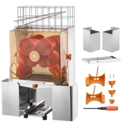 VEVOR Commercial Orange Juicer Machine, 120W Automatic Juice Extractor, Stainless Steel Orange Squeezer For 20 Oranges Per Minute -Kitchen Appliances GUEST 732f1436 1499 46da 9502 5df037265ca9