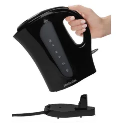Proctor Silex 1.7L Kettle Black K4097G: Electric Water & Tea Kettle, 1500W Hot Pot, Plastic Handle & Lid