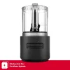 KitchenAid Go Cordless Food Chopper Battery Included KFCR531: 5-Cup Capacity, Stainless Steel Blades, 2 Speeds, Dishwasher-Safe