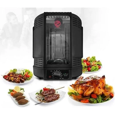 NutriChef Vertical Countertop Rotisserie Rotating Oven (Black) 4 NutriChef Vertical Countertop Rotisserie Rotating Oven (Black) - Image 4