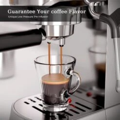 Kismile Espresso Machine, 20 Bar Espresso Maker With Milk Frother Steam Wand & 40oz Removable Water Tank, Stainless Steel -Kitchen Appliances GUEST 759e7d2f 99ec 488f b19f a9f041a52ee7