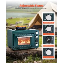 VEVOR Outdoor Oven, 2-in-1 Portable Gas Camping Stove Oven Combo, Adjustable Fire, 60-Minute Timer, With Grill Shelf And Roasting Tray, Dark Green 10 VEVOR Outdoor Oven, 2-in-1 Portable Gas Camping Stove Oven Combo, Adjustable Fire, 60-Minute Timer, With Grill Shelf And Roasting Tray, Dark Green -Kitchen Appliances GUEST 75c4fcb5 7d48 440b 842e df638f6aed63