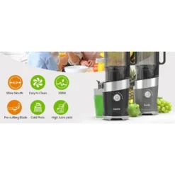 Aeitto Slow Juicer Machines, 4.9" Extra Large Feed Chute Cold Press Juicer For Whole Fruits And Vegetables & Easy Clean -Kitchen Appliances GUEST 7702a732 a3cd 4812 987b 459ea10585fc