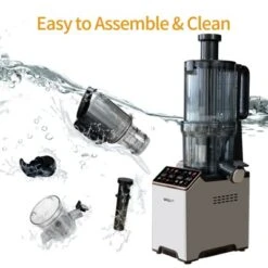 WhallPro Cold Press Juicer Machine With Touchscreen, Slow Masticating Machines With 3" Extra Large Feed Chute, Reverse Function, Soft & Hard Models -Kitchen Appliances GUEST 773e0e5c 5e1a 482b 8730 05fcb74e5135