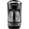 Black & Decker BLACK+DECKER 12-Cup Digital Coffee Maker, Programmable, Washable Basket Filter, Sneak-A-Cup, Auto Brew, Water Window, Keep Hot Plate, Black