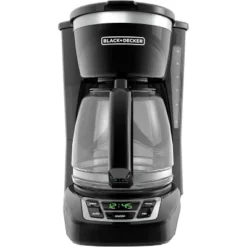 Black & Decker BLACK+DECKER 12-Cup Digital Coffee Maker, Programmable, Washable Basket Filter, Sneak-A-Cup, Auto Brew, Water Window, Keep Hot Plate, Black