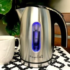 Mega Chef 1.2Lt. Stainless Steel Electric Tea Kettle -Kitchen Appliances GUEST 77a16c7d 78b2 4b2b 88c6 19b9e8c5ba3c