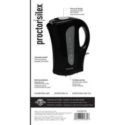 Proctor Silex 1.7L Kettle Black K4097G: Electric Water & Tea Kettle, 1500W Hot Pot, Plastic Handle & Lid -Kitchen Appliances GUEST 795d5c88 c398 47ef b6ea 8879d712720a