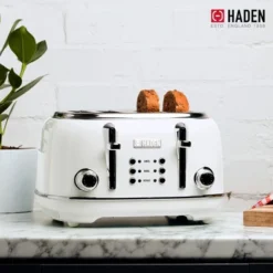 Haden Heritage 4 Slice Wide Slot Stainless Steel Toaster Bundled With 12 Cup Programmable Drip Coffee Maker Coffee Machine, Ivory & Chrome -Kitchen Appliances GUEST 7aa7c134 fa8f 41b5 bba6 44d4bf095427