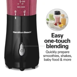 Hamilton Beach SingleServe Blender 51101BV: Portable Personal Blender, 12 Oz Capacity, Dishwasher-Safe, 175 Watts, Black/Gray -Kitchen Appliances GUEST 7b144a5c f562 469d af04 9c103ed28db6