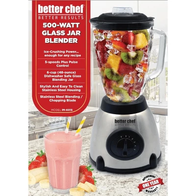 Better Chef 500-watt Stainless Steel Blender 1 Better Chef 500-watt Stainless Steel Blender
