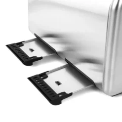 MegaChef 4 Slice Stainless Steel Toaster - Silver: 1800W, Automatic Shut-Off, Reheat & Defrost, Bagel Function, 90-Day Warranty -Kitchen Appliances GUEST 7b6f8c8a 21d9 424e b544 1d20a1b40b3b