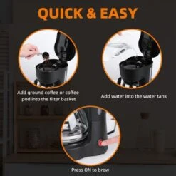 Kismile 5-Cup Drip Coffee Maker, Delay Brew, Keep Warm Plate, 25oz Water Reservoir, Reusable Filter, One-Touch Switch, Overheat-protection -Kitchen Appliances GUEST 7b8bdbaa a11c 4831 96ec 0ab990e37821