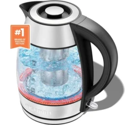 Chefman 1.8L Rapid-Boil Kettle With Keep Warm And Tea Infuser - Stainless Steel: Electric Water Boiler, 1500W, Silver -Kitchen Appliances GUEST 7c09ee80 54f5 44dc ad07 e36b6cc7efbc