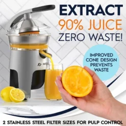 Eurolux Die Cast Stainless Steel Electric Citrus Juicer, 300W Of Power, 2 Filters -Kitchen Appliances GUEST 7c0e76c7 3896 47e4 813a 8465cc052400