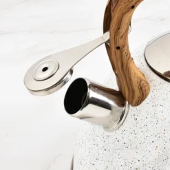 SharpChef Whistling Stovetop Tea Kettle,Food Grade Stainless Steel, Cool Touch Wood Look Handle, Fast Boil, For Gas, Electric, And Glass Ranges - 3L -Kitchen Appliances GUEST 7d304143 f9ad 4931 8c58 0ca103b9e8ca