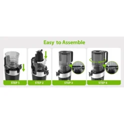 Aeitto Slow Juicer Machines, 4.9" Extra Large Feed Chute Cold Press Juicer For Whole Fruits And Vegetables & Easy Clean -Kitchen Appliances GUEST 7d7bbe8b f795 4535 8344 e89fabb1f5b7