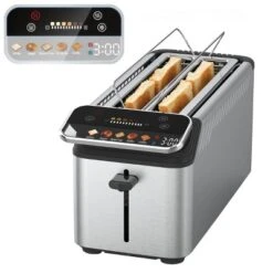 Whall® Stainless Steel Smart Toaster, 4 Slice | Projection Touchscreen, 1.5" Extra-Wide Slots, Digital Timer, Reheat & Defrost, Removable Crumb Tray 17 Whall® Stainless Steel Smart Toaster, 4 Slice | Projection Touchscreen, 1.5" Extra-Wide Slots, Digital Timer, Reheat & Defrost, Removable Crumb Tray -Kitchen Appliances GUEST 7e79ee1c f8cc 4d46 85b6 c41ba13c99f2