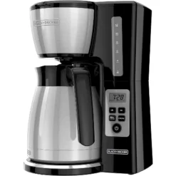 Black & Decker BLACK+DECKER 12 Cup Thermal Programmable Coffee Maker With Brew Strength And VORTEX Technology, Black/Steel -Kitchen Appliances GUEST 7f068e4e 04ca 49c8 a0ac f7148387c75c