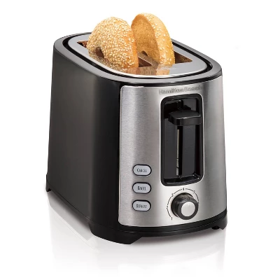 Hamilton Beach 2-Slice Toaster - Black - #22633: Metal, 750W, Compact Bread & Bagel Toaster, Easy Clean, 1-Year Warranty 2 Hamilton Beach 2-Slice Toaster - Black - #22633: Metal, 750W, Compact Bread & Bagel Toaster, Easy Clean, 1-Year Warranty - Image 2