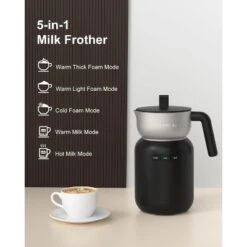 CROWNFUL Milk Frother And Steamer (White)