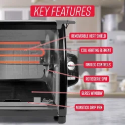 Ronco Modern Rotisserie Oven, Large Capacity 240oz Countertop Oven, Multi-Purpose Basket For Versatile Cooking, Easy-to-Use Controls 12 Ronco Modern Rotisserie Oven, Large Capacity 240oz Countertop Oven, Multi-Purpose Basket For Versatile Cooking, Easy-to-Use Controls -Kitchen Appliances GUEST 825822dc 9fe1 47dc 806c f43acaf936e0