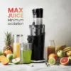 Elite Cuisine Big Mouth Whole Fruit Cold Press Slow Juicer - Black
