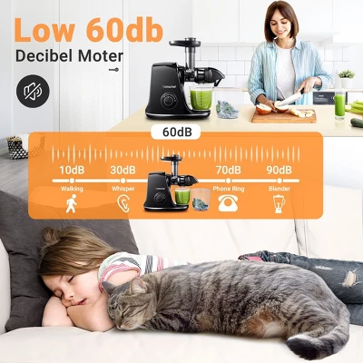 Masticating Juicer, Slowe Cold Press Juicer With 7 Spiral Masticating, Reverse Function, Juicer Machines With Food Grade Anti-oxidation Materials 5 Masticating Juicer, Slowe Cold Press Juicer With 7 Spiral Masticating, Reverse Function, Juicer Machines With Food Grade Anti-oxidation Materials - Image 5