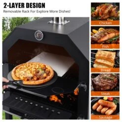 Outdoor Pizza Oven Wood Fired Pizza Oven Portable Patio Ovens Included Pizza Stone -Kitchen Appliances GUEST 83b896d4 cd34 451c b84a 30cf150d73ab