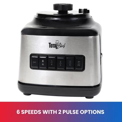 Total Chef 6-Speed Countertop Blender With Glass Jar 6-Cup 500W 1 Total Chef 6-Speed Countertop Blender With Glass Jar 6-Cup 500W