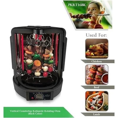 NutriChef Vertical Countertop Rotisserie Rotating Oven (Black) 1 NutriChef Vertical Countertop Rotisserie Rotating Oven (Black)