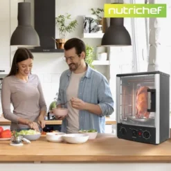 NutriChef 24+ Quart Vertical Rotisserie Oven - Multi-Function Countertop Cooker With Bake, Roast & Broil -Kitchen Appliances GUEST 84c65522 979f 4cc8 b546 7f247294d5ec