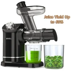 WHALL Masticating Juicer, High-Yield Cold Press Juicer, Electric Juicer For Vegetables & Fruits, Quiet Motor Reverse Function, Easy To Clean. -Kitchen Appliances GUEST 857b942a 965a 4246 a648 dcc98488f7f5