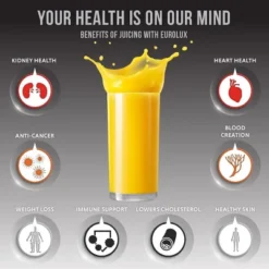 Eurolux Professional Cast Iron Citrus Juicer, Manual Hand Press, Heavy Duty, Stainless Steel Cup, Red -Kitchen Appliances GUEST 87e947d2 0c7a 4342 ac3c 641df0766219