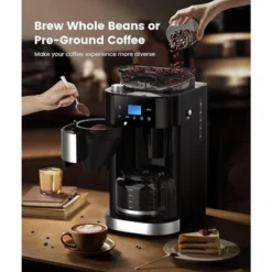 R.W.FLAME 10-Cup Coffee Maker With Grinder, Programmable Touch Screen, 8 Grind Settings, Washable Filter, Keep Warm Plate, 50.7oz Tank 8 R.W.FLAME 10-Cup Coffee Maker With Grinder, Programmable Touch Screen, 8 Grind Settings, Washable Filter, Keep Warm Plate, 50.7oz Tank -Kitchen Appliances GUEST 8819e1aa f19d 4c98 a4ab 0779f40af580