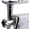 MegaChef Ultra Powerful Automatic Meat Grinder - White: 1200W Food Processor, Stainless Steel, BPA-Free, 16-Cup Capacity