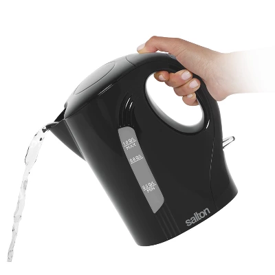 Salton Cordless Electric Kettle, 1 Liter With Automatic Shut-Off And Boil-Dry Protection, Water Level Window, 1000 Watts, Black (JK1641B) 4 Salton Cordless Electric Kettle, 1 Liter With Automatic Shut-Off And Boil-Dry Protection, Water Level Window, 1000 Watts, Black (JK1641B) - Image 4