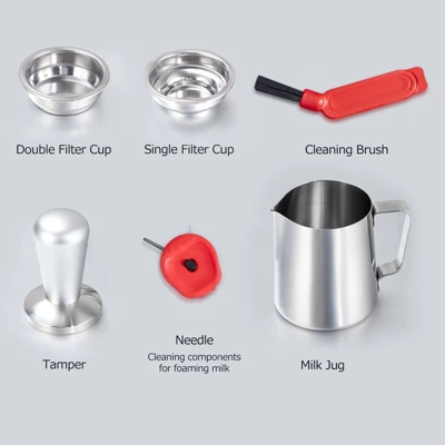 WhizMax 20-Bar Espresso Machine With Built In Grinder, Milk Frother And Steam Wand, Stainless Steel Coffee Machine For Lattes And Cappuccinos 7 WhizMax 20-Bar Espresso Machine With Built In Grinder, Milk Frother And Steam Wand, Stainless Steel Coffee Machine For Lattes And Cappuccinos - Image 7