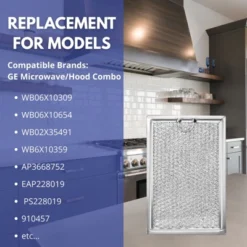 Nispira Replacement Range Hood Microwave Grease Filter Compatible With GE WB06X10309, 4 Packs -Kitchen Appliances GUEST 89737c89 c21e 4ed0 a7af dc7e4d3d7bb2