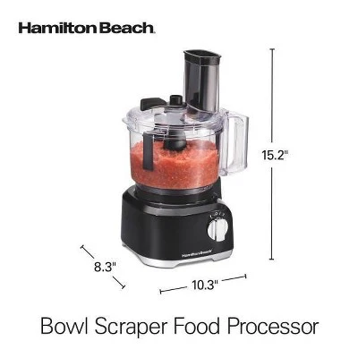Hamilton Beach Bowl Scraper Food Processor Black - 70743: 450W, 2 Speeds, Dishwasher-Safe, 64oz Capacity, Chops, Full-Size 8 Hamilton Beach Bowl Scraper Food Processor Black - 70743: 450W, 2 Speeds, Dishwasher-Safe, 64oz Capacity, Chops, Full-Size - Image 8