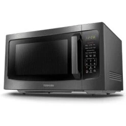 Toshiba 1.6 Cu. Ft. 1200-Watt Countertop Microwave Oven (Black Stainless Steel)